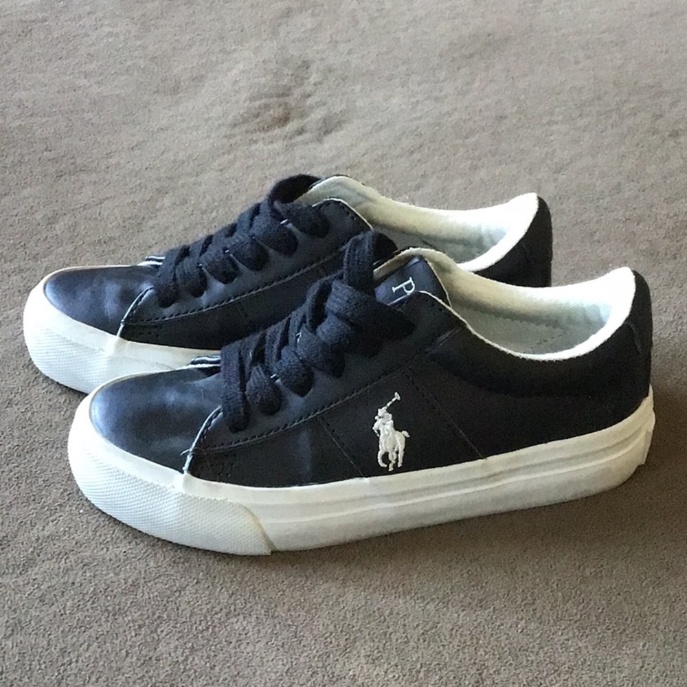 Polo by Ralph Lauren Boys Black Sneakers, size 11